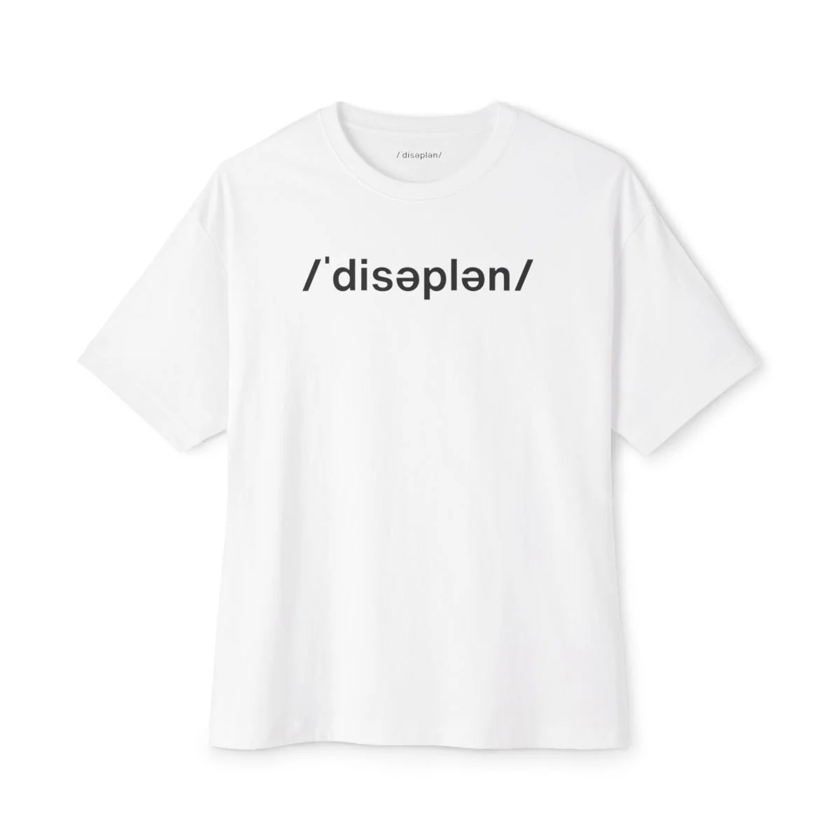 The /ˈdisəplən/ Standard “Action Over Intention” tee in white by Wear Discipline Co.
