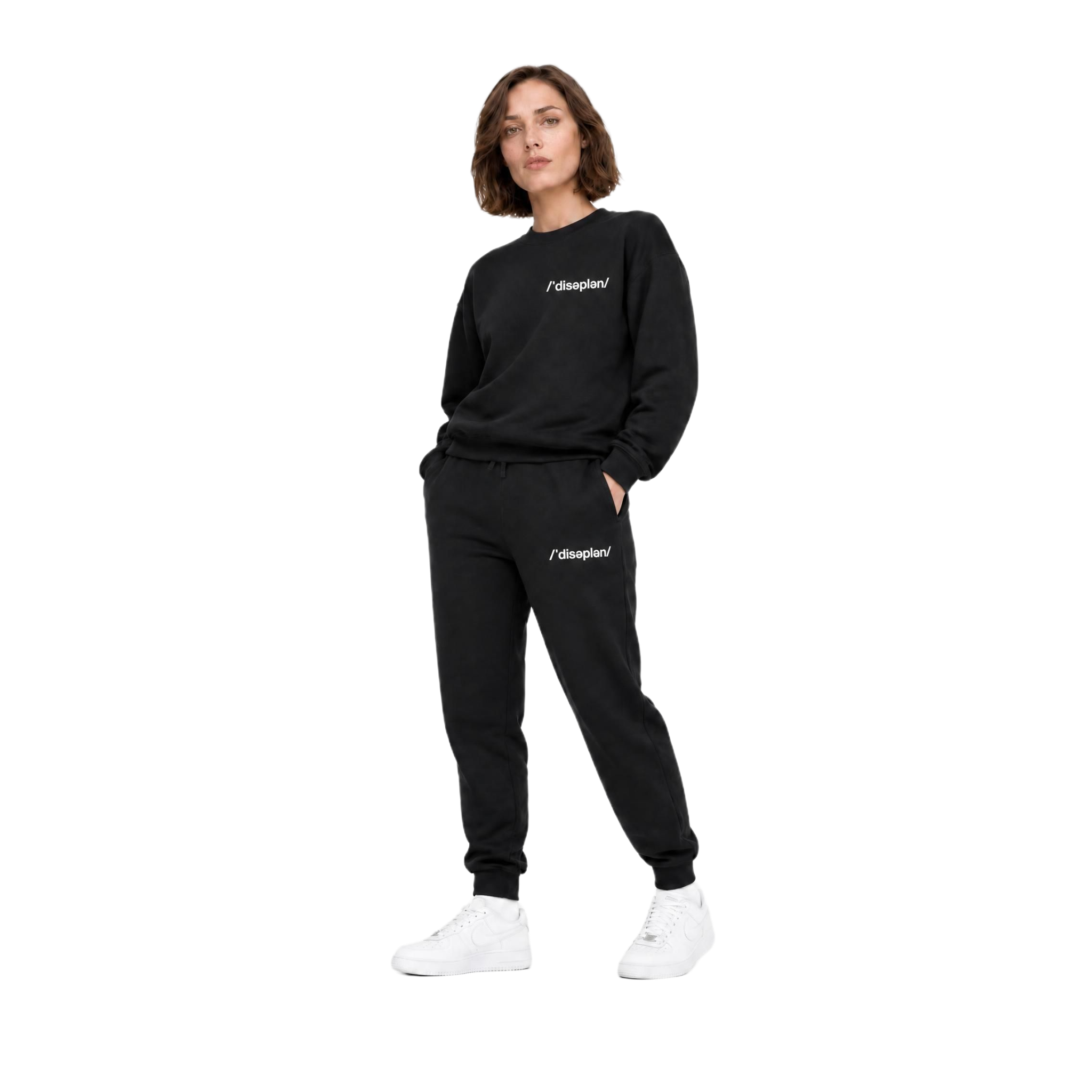 Colette is wearing the Uniform Sweatshirt — Black by Wear Discipline Co.