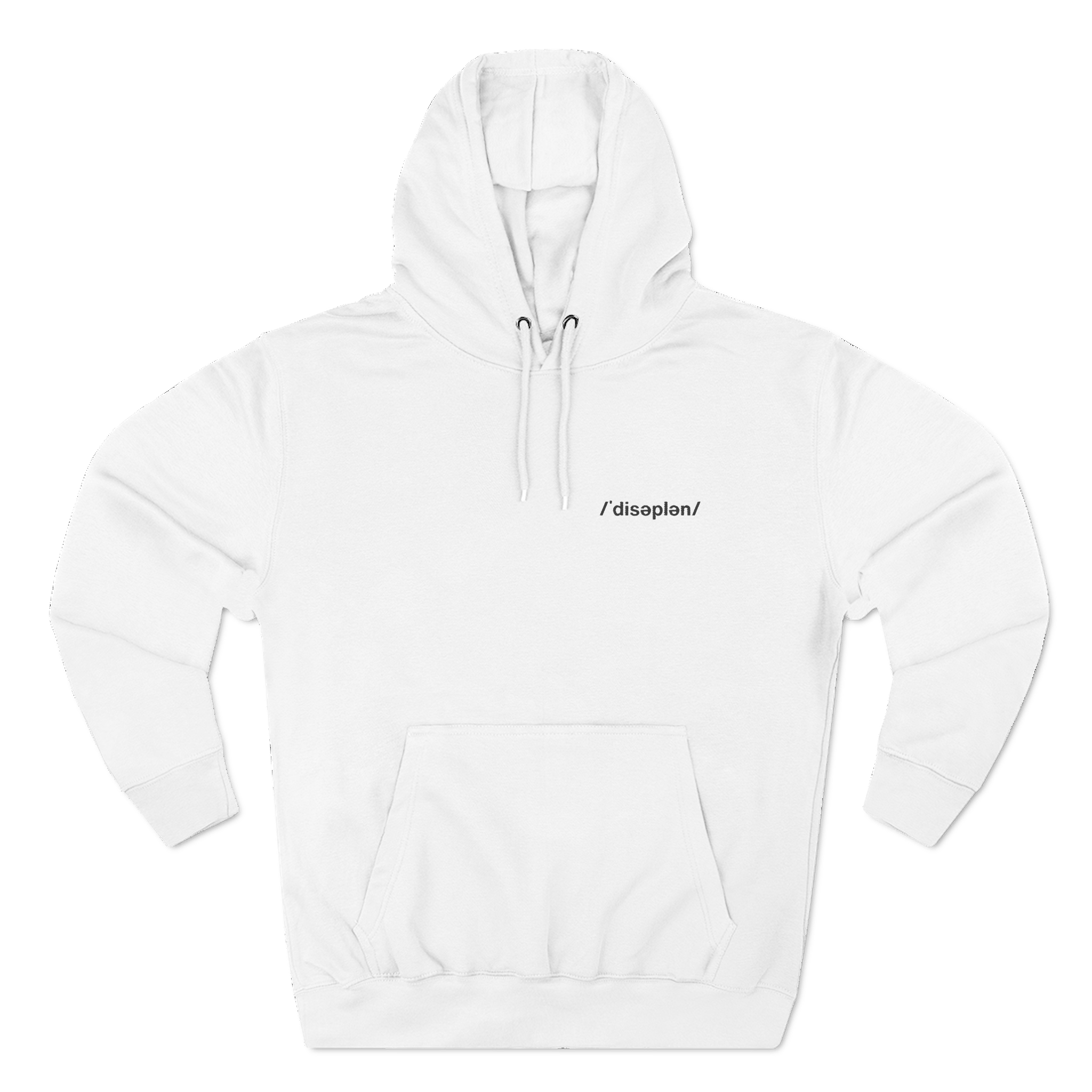 The /ˈdisəplən/ Uniform Hoodie — White + Heather Grey