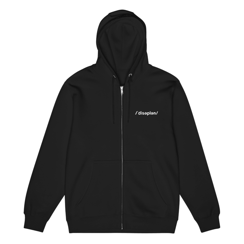 The /ˈdisəplən/ Uniform Zip-Up Hoodie — Black
