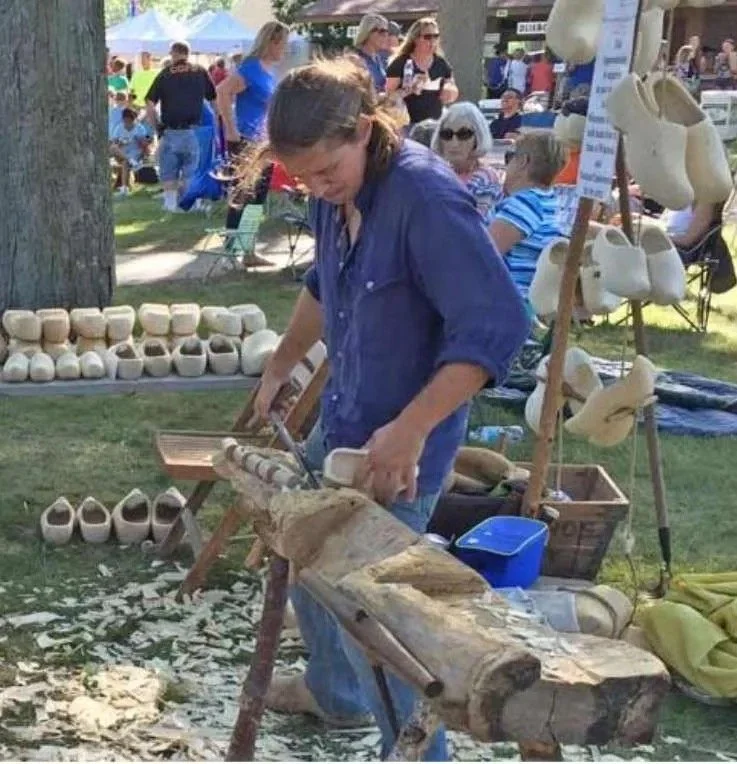 Traditional Wooden Shoe Carving Demonstration