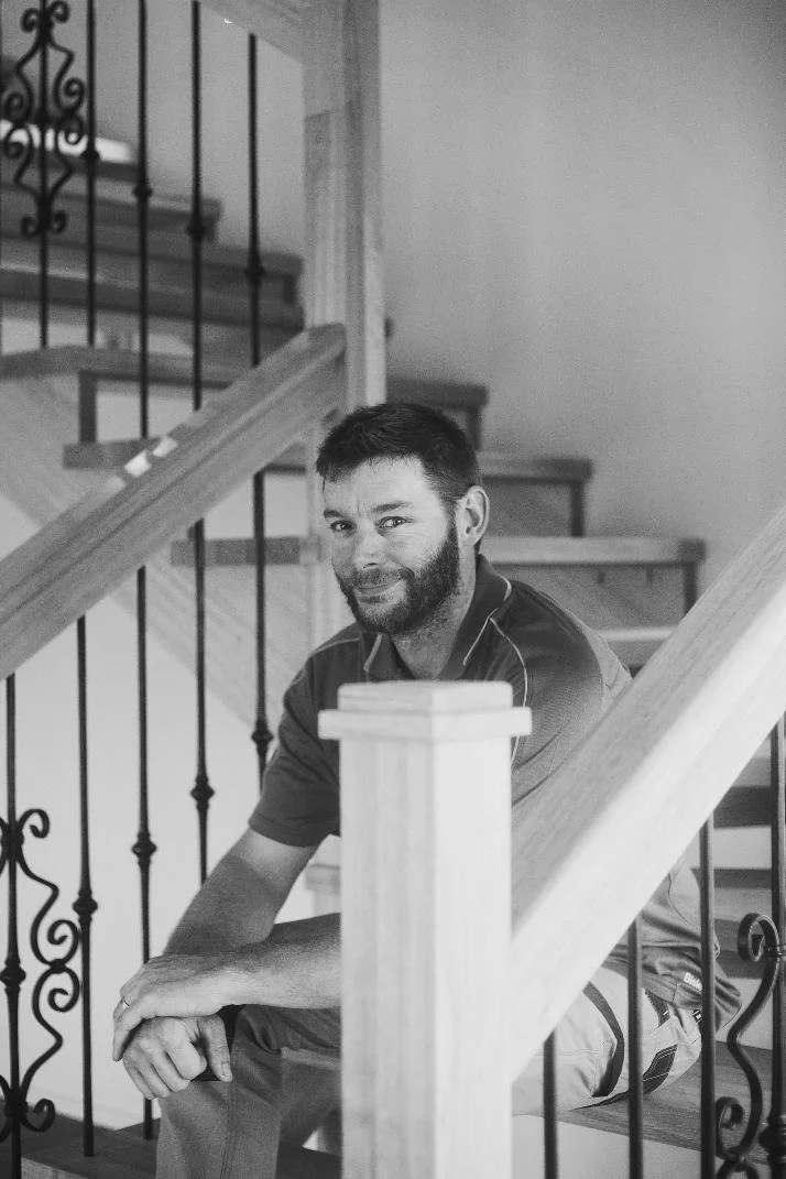 Tasmanian Tas Oak timber staircase. Handcrafted in Smithton.
