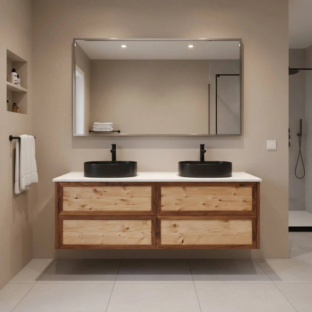 Celery Top Pine Blackwood vanity handmade