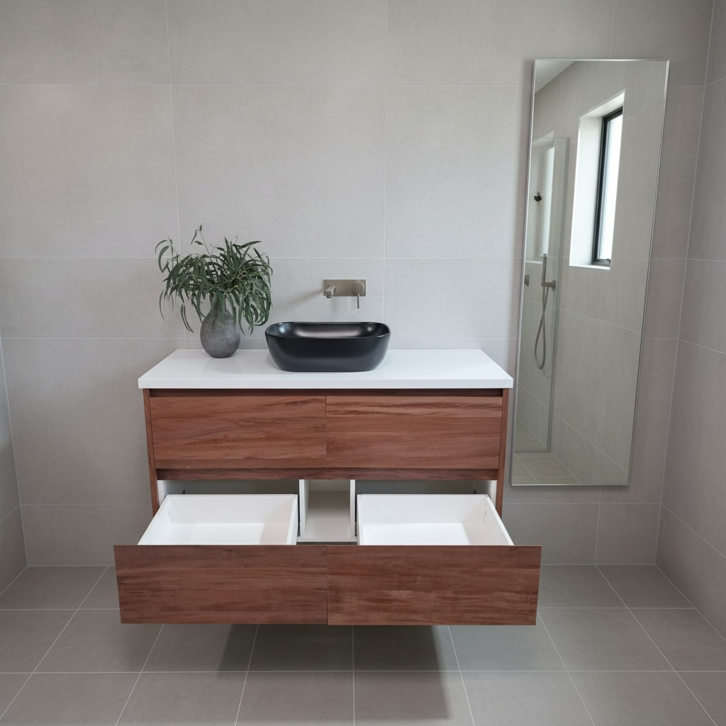 Myrtle, Tasmanian Timber, Vanity, Solid timber, handcrafted