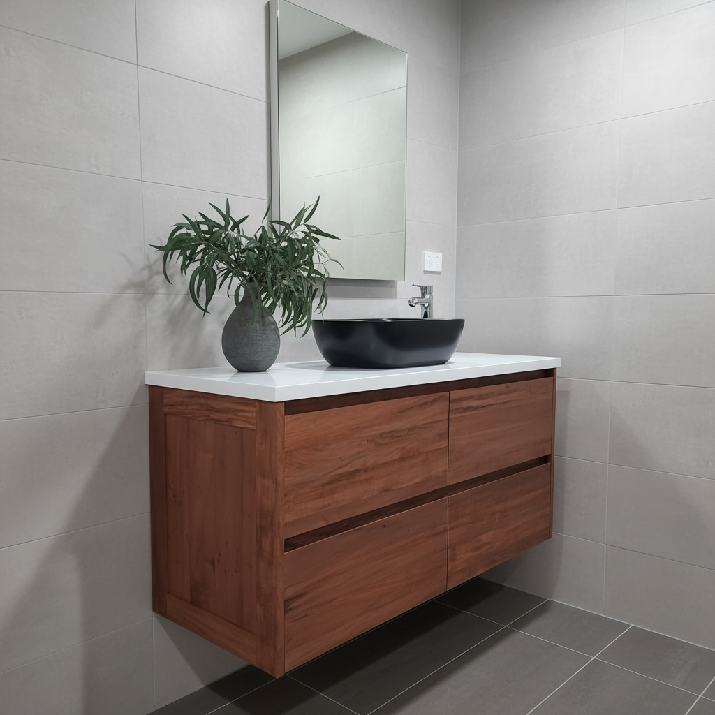 handcrafted, myrtle, vanity, Tasmanian Timber