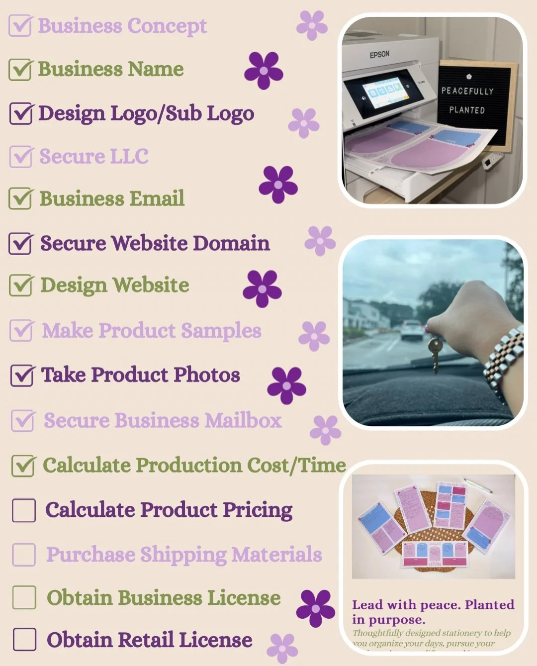 Before I started building my business, I thought all I needed was a product idea, a business name, an LLC, and a website. In an ideal world, that would be all it takes. But in reality, there is SO much more that goes into starting a business. And let