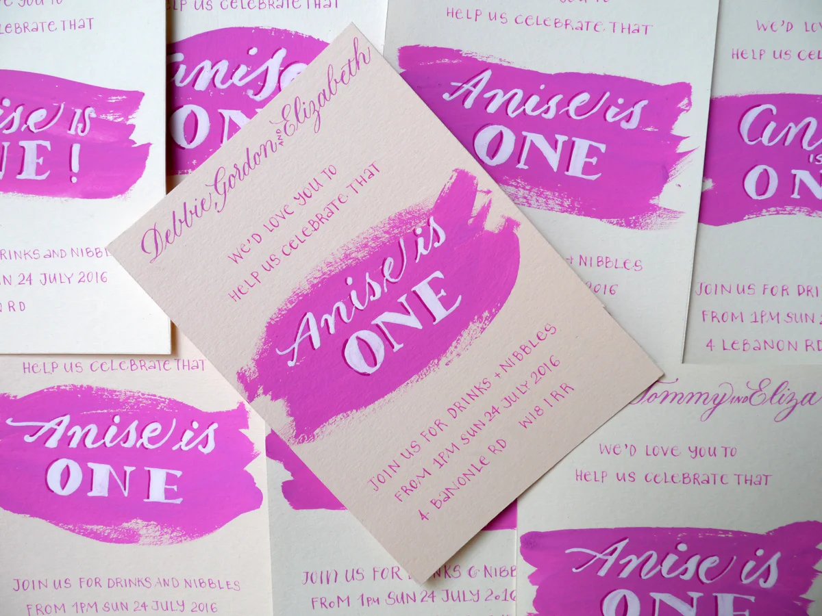 Anise’s First Birthday Invitations