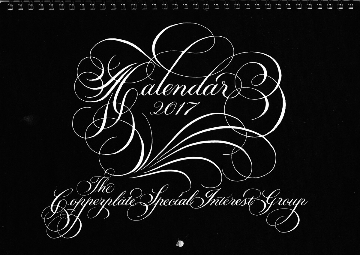 Copperplate Special Interest Group Calendar 2017 cover