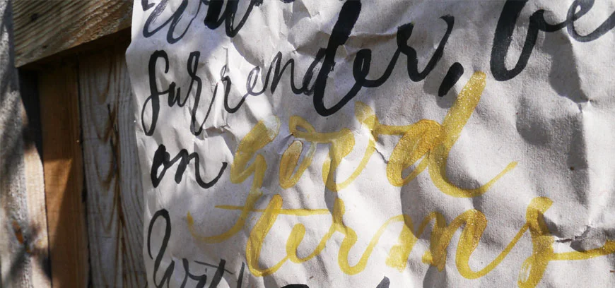 Recycling Amazon packaging for fun hand lettered projects