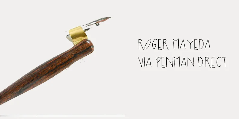 Roger Mayeda's oblique pen holder available in the UK via Penman Direct