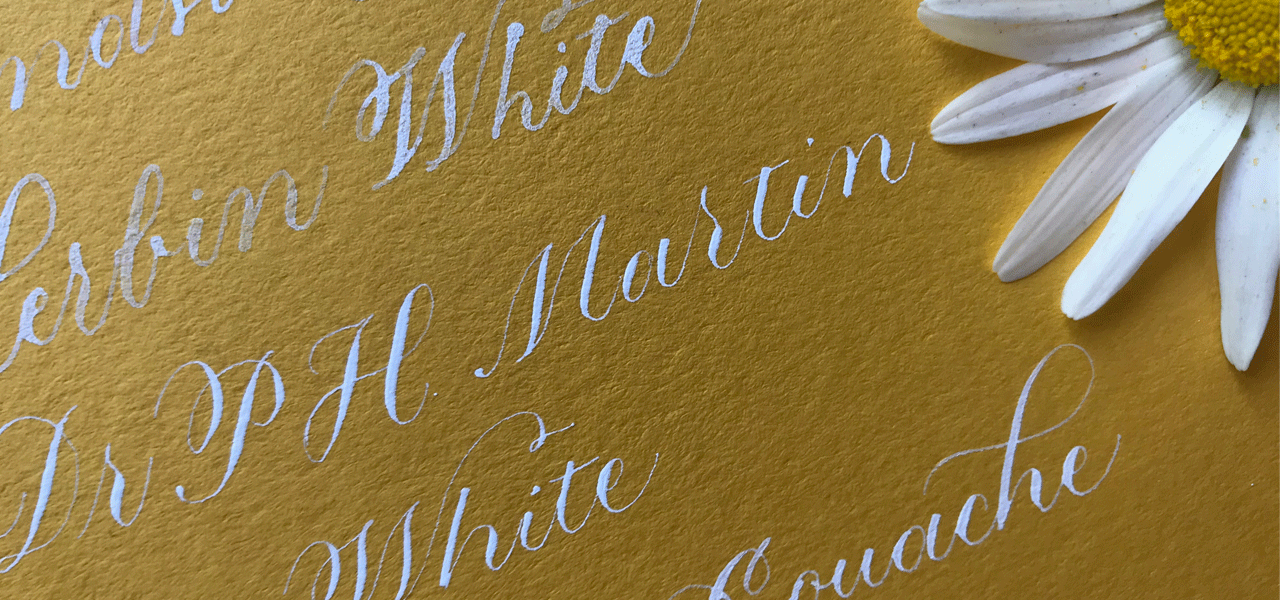 photo of the various white calligraphy inks