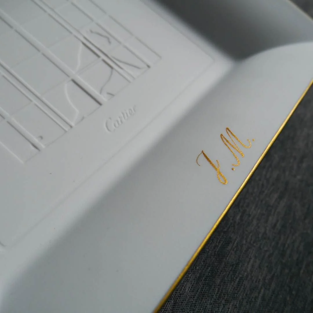 Monogrammed Cartier porcelain