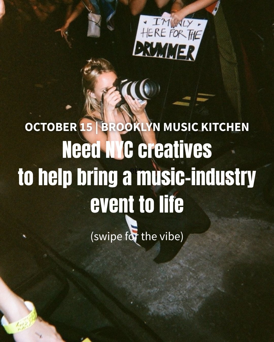 NYC creatives interested in music, media, content or events&mdash;this is for you. 🗽

Join the creative crew bringing Beyond the Myc&rsquo;s Oct. 15 music-industry panel and artist showcase at Brooklyn Music Kitchen to life.

You&rsquo;ll gain real 