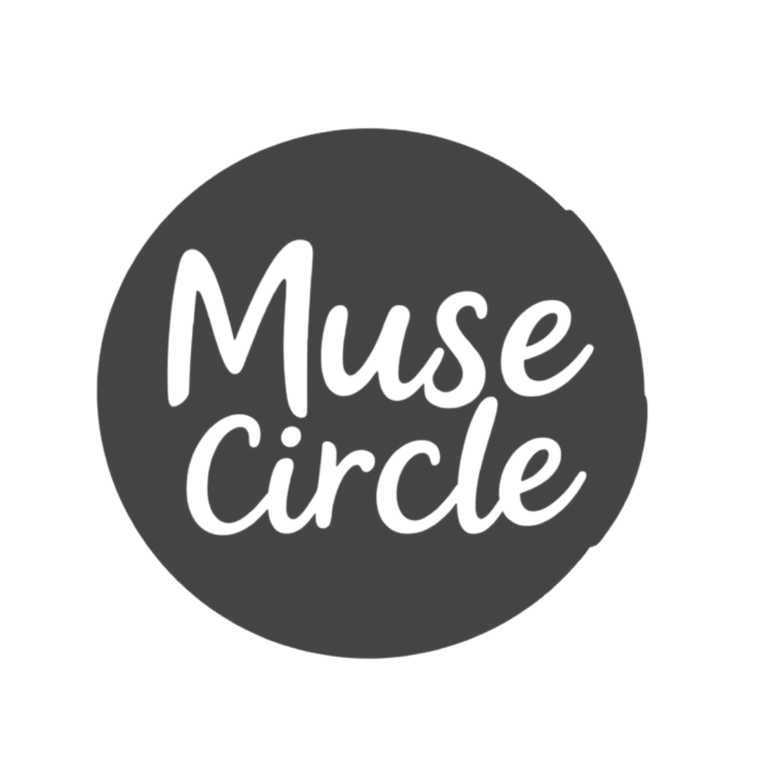 Black circular logo with the words 'Muse Circle' written in cursive font.
