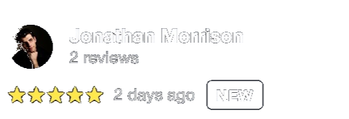 5-star Google review from Jonathan Morrison..