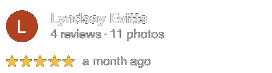 5-star Google review from Lyndsay Evitts.
