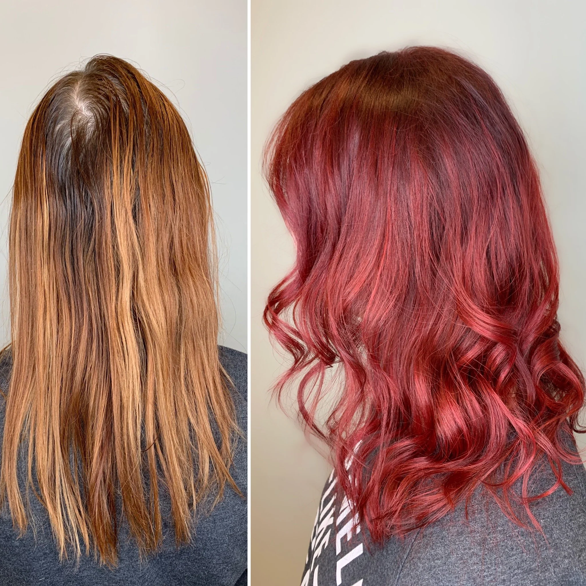 Before and After Picture Redhair