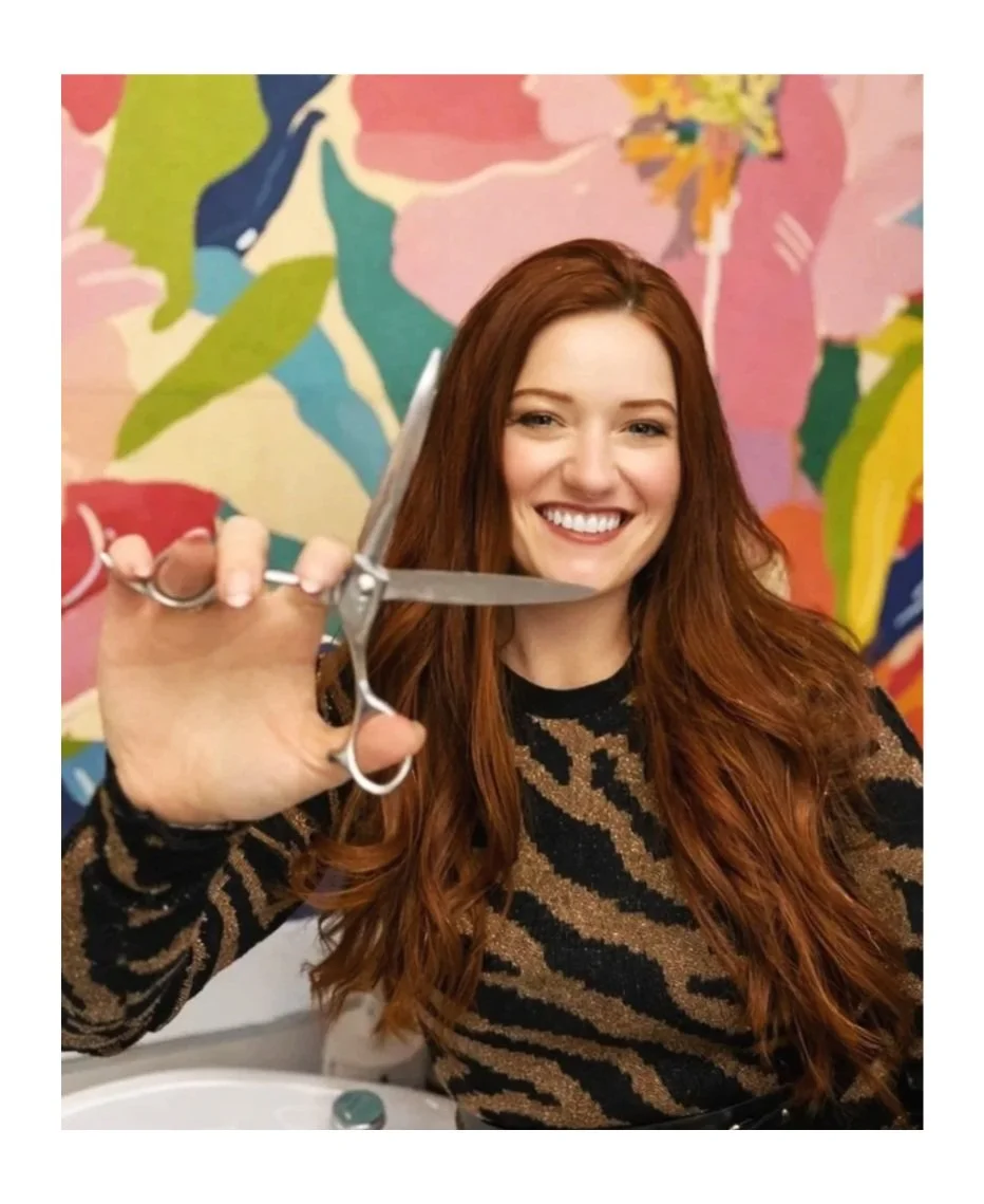 Meet Melanie, award-winning hairstylist and owner of Studio MM, a luxury hair salon in Leesburg, VA. Named Stylist of the Year, Melanie specializes in custom hair color, signature reds and coppers, blonding, grey blending, and precision hair cutting