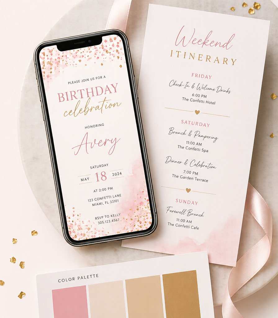Digital Invites & Itineraries