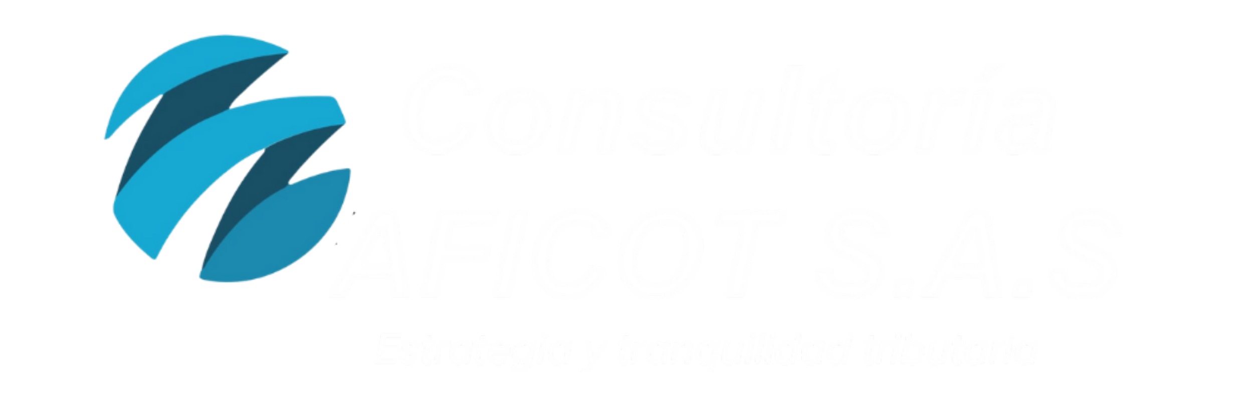 Logo de Construtora Aquitas, con texto en español que dice: Estrategia y tranquilidad tributaria.