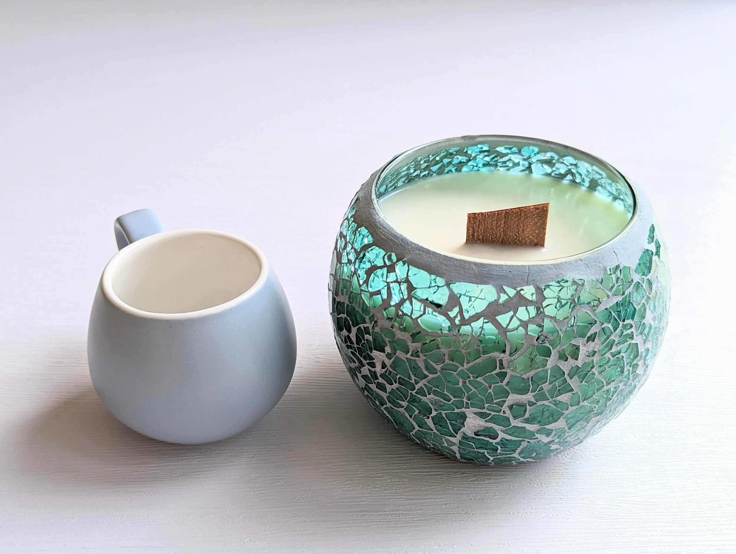 Blue Crackle Scented Candles