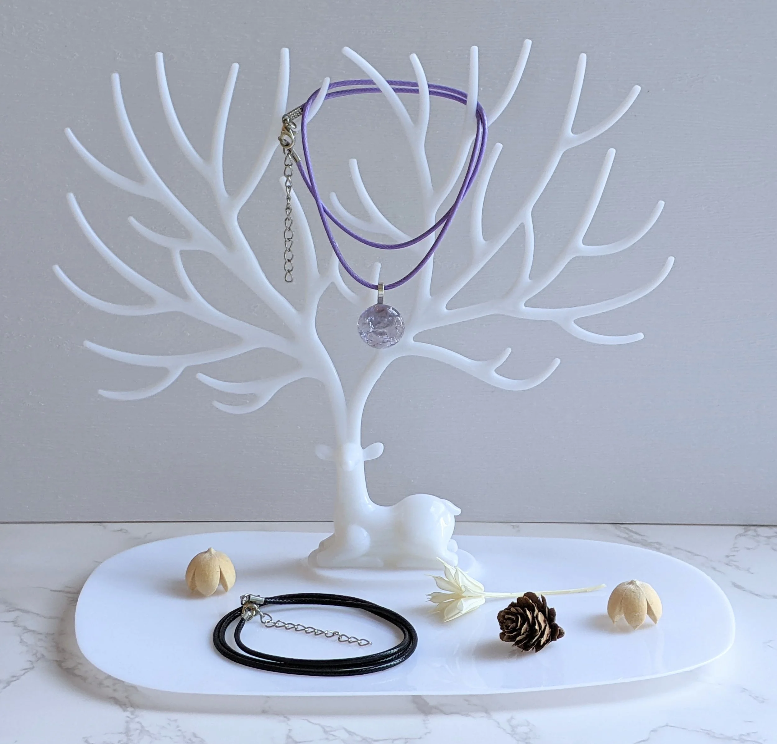 Lilac Glass Pebble Necklace.jpg