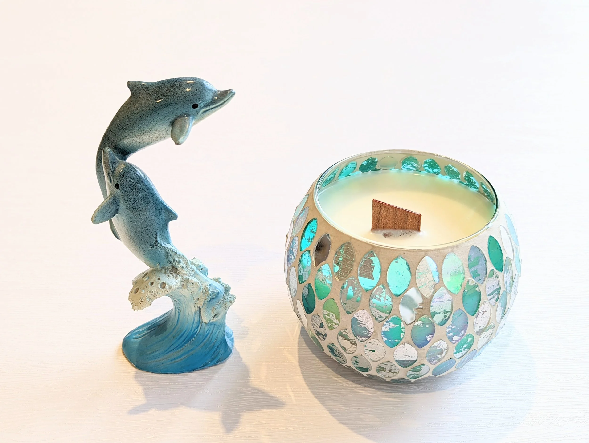 Aqua Leaf Scented Candles