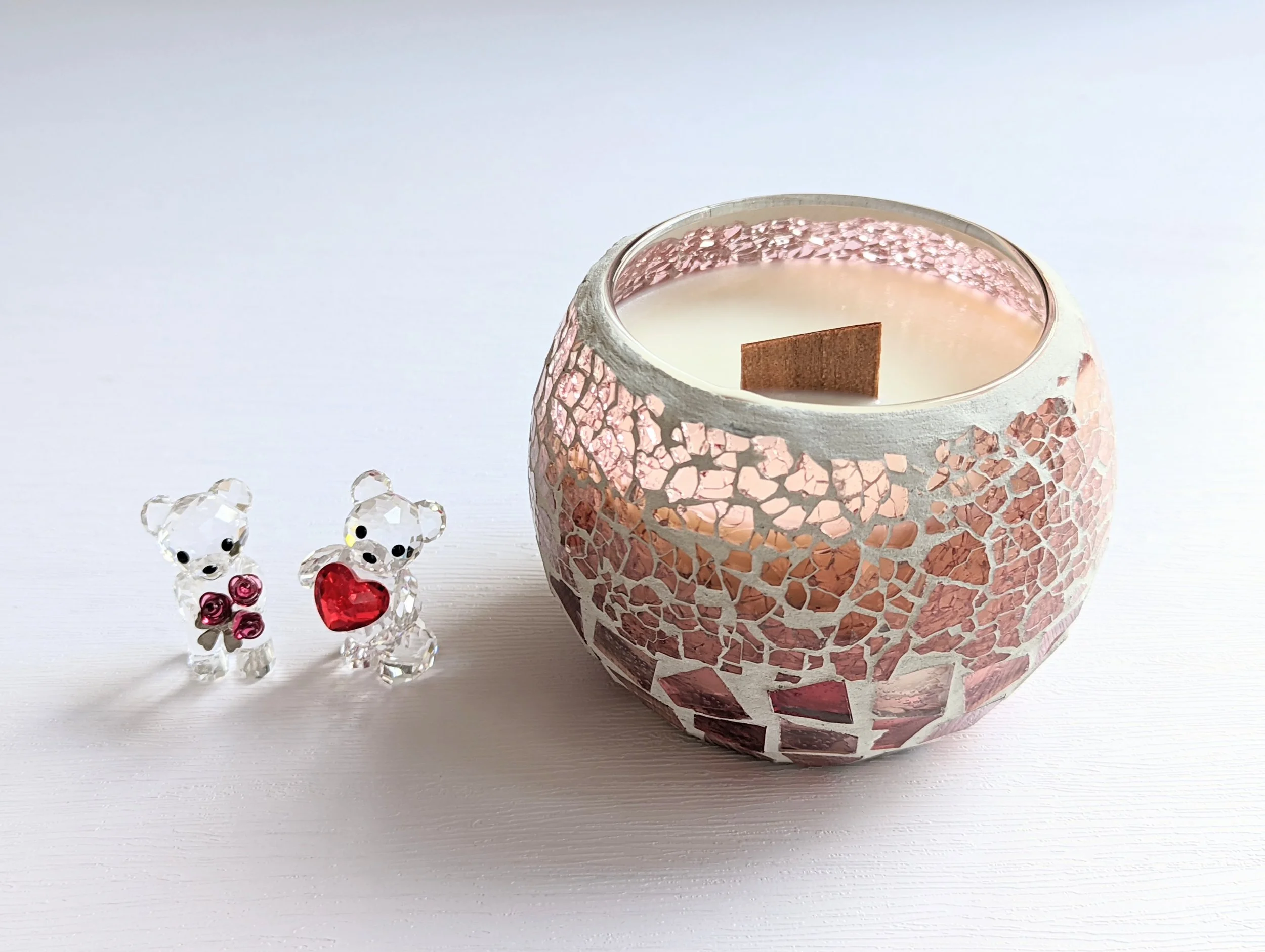 Pink Crackle Scented Candles