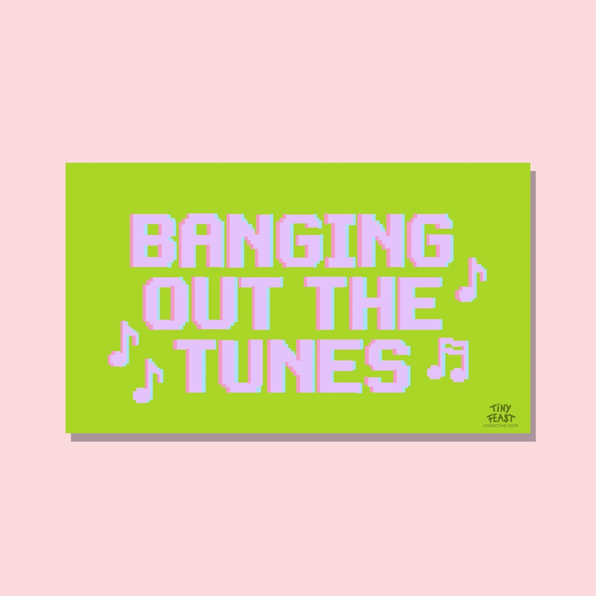 The Patron Saint of Banging Tunes Decal