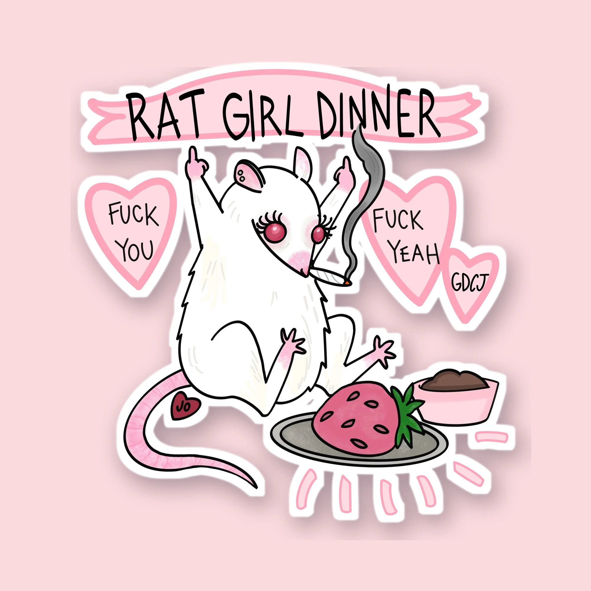 The Official Rat Girl Dinner Sticker