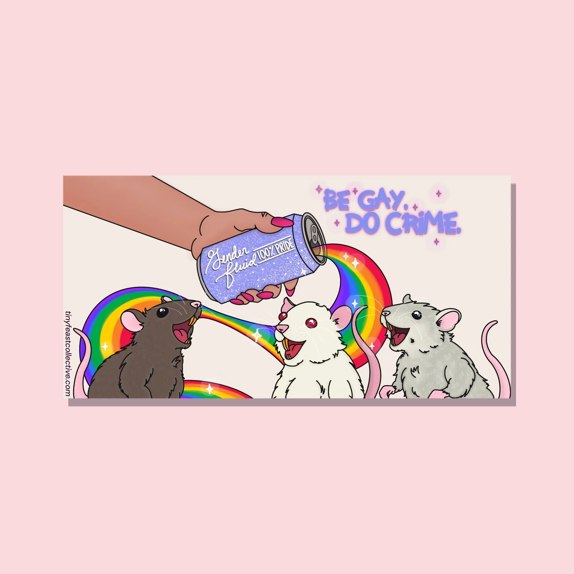 The "Be Gay, Do Crime" Rat Decal