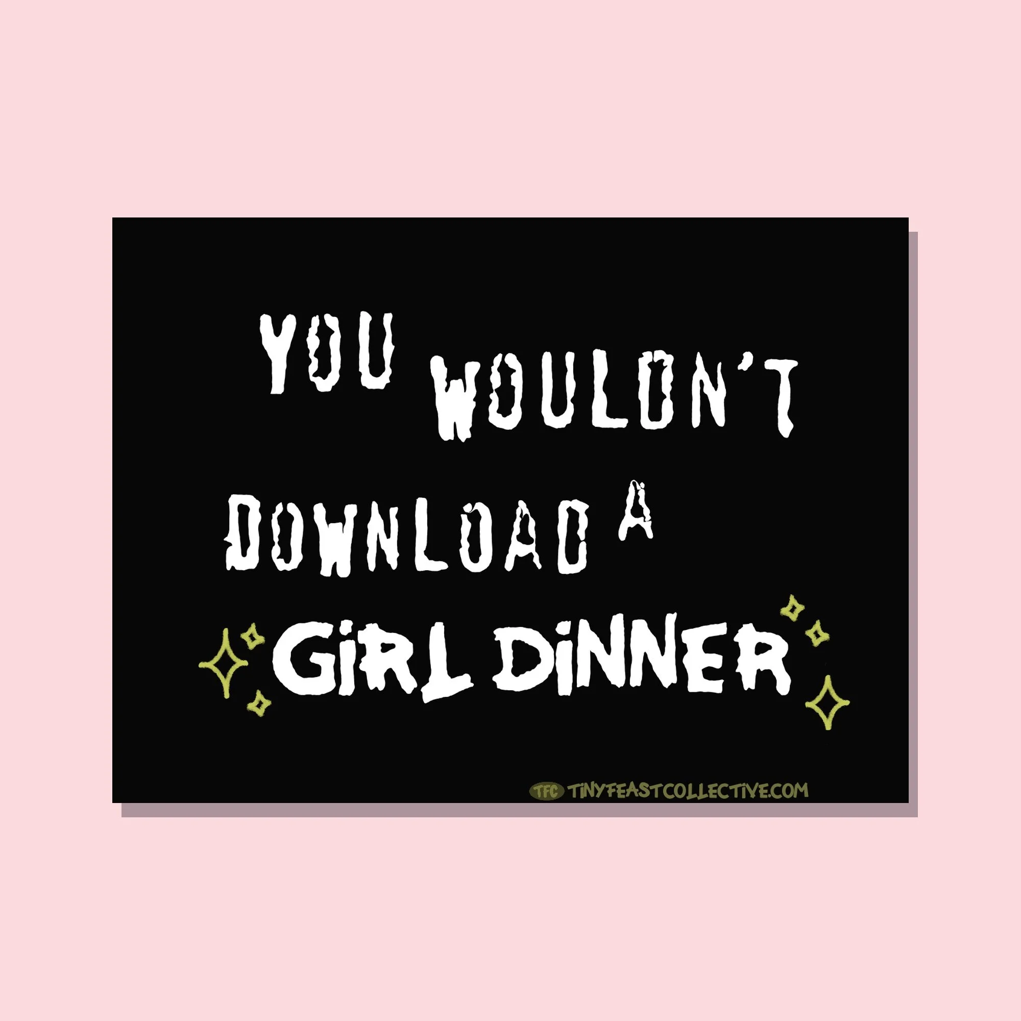 Anti-AI Girl Dinner Meme Decal