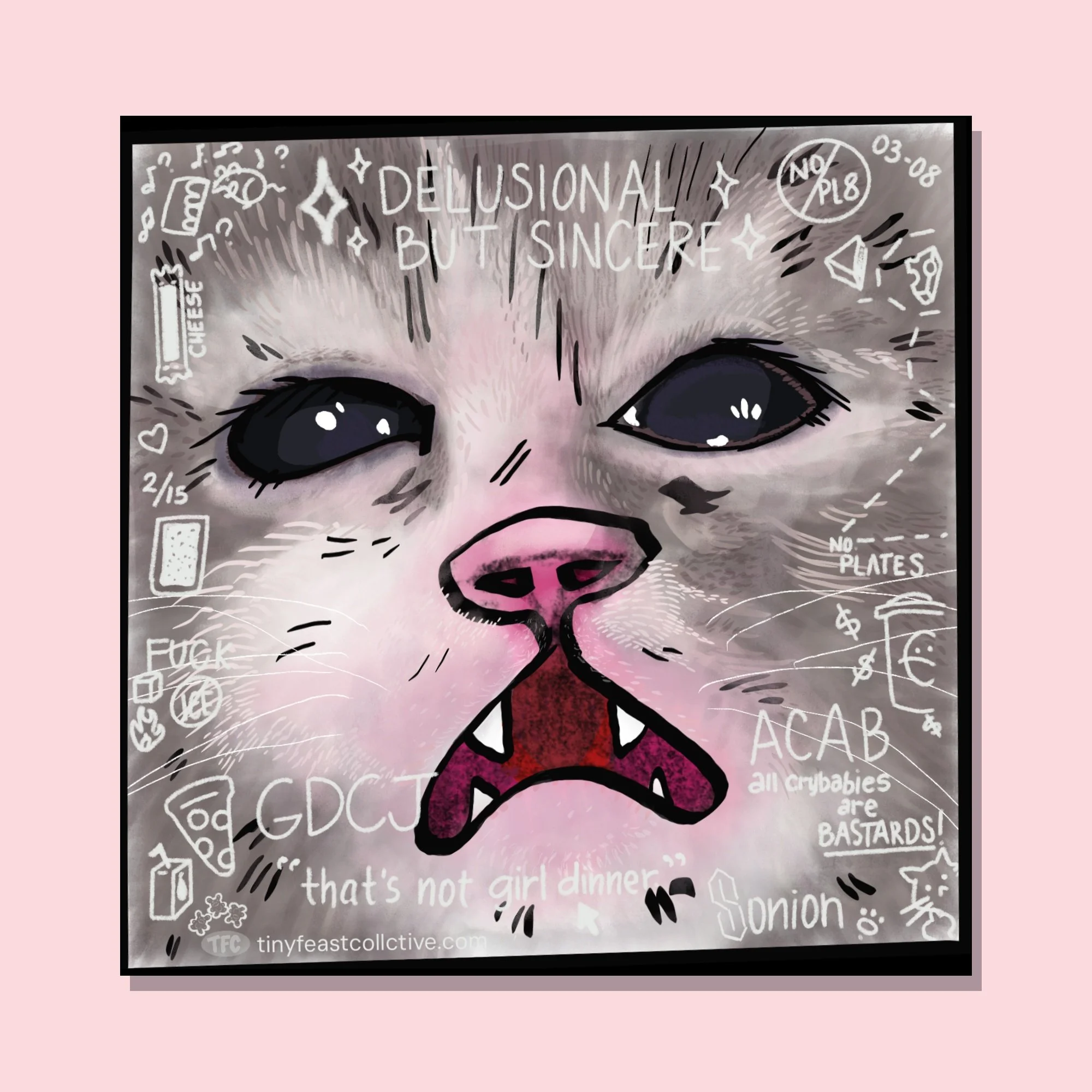 Delusional But Sincere Sticker