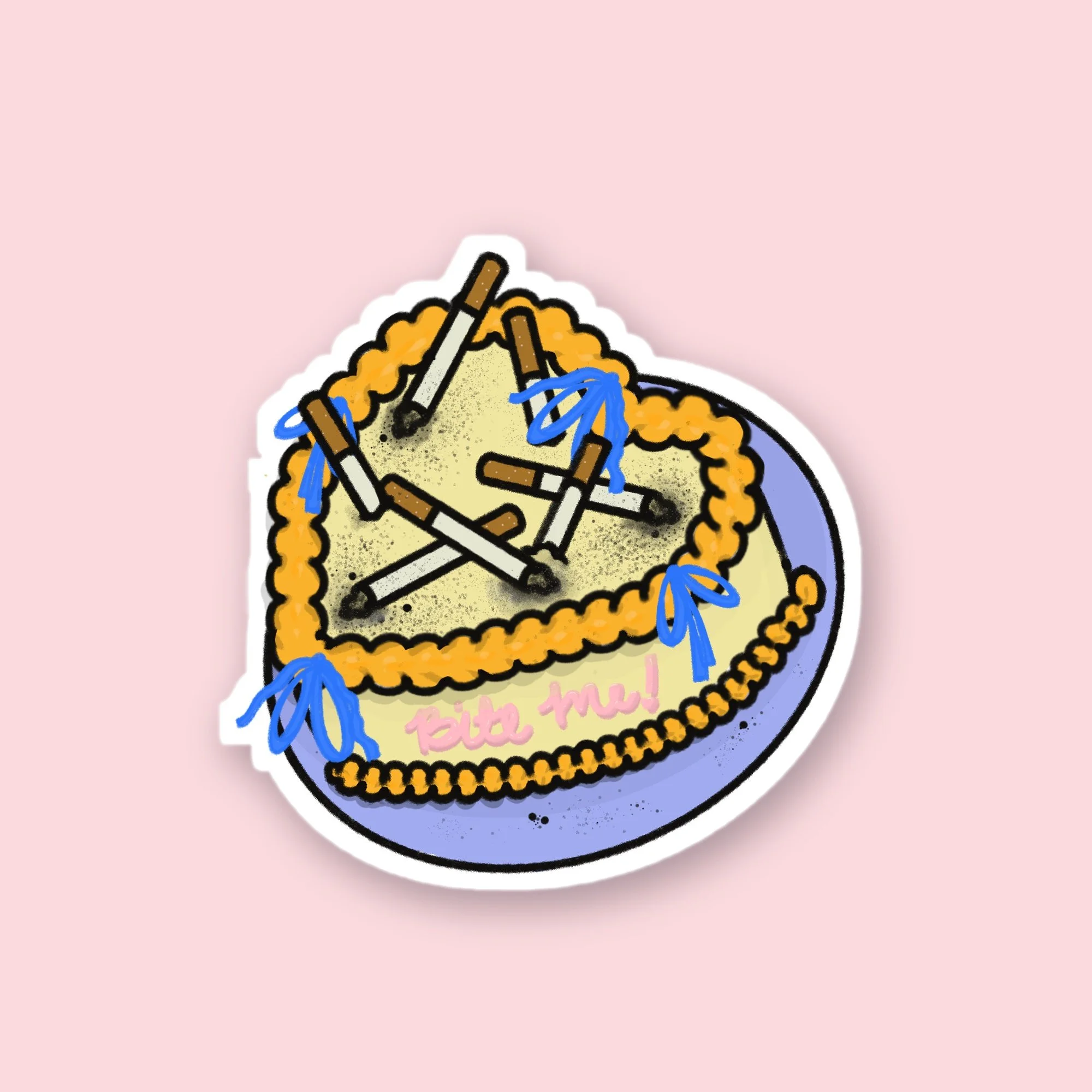 Coquette Chain-Smoker Cake Decal