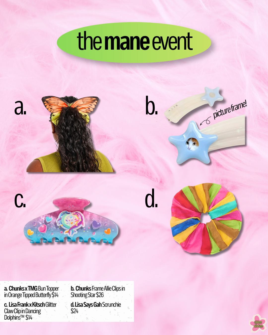 chunks tyler mcgillivary lisa frank kitsch lisa says gah cute y2k hair accessories scrunchies clips gifts