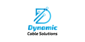 Logo with a stylized 'D' and upward arrow, with the word 'Dynamic' below in blue