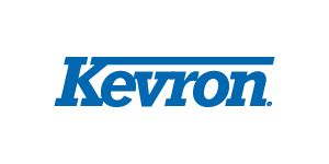 The logo of Kevron in blue text.