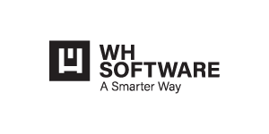 Logo of WH Software with a square icon and the tagline 'A Smarter Way'