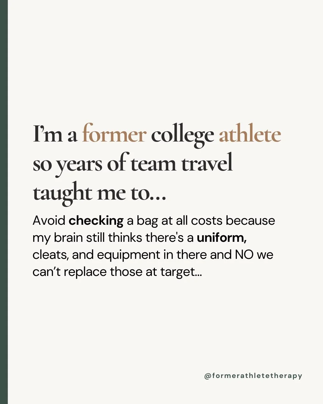 Why am I like this&hellip;.. 

I treat travel like a job. Which one do you resonate with?! 

To be fair, I also was an assistant coach for several years and travel was a part of my job. THE STRESS. 

Former college athletes UNITE.  
Let me know what 