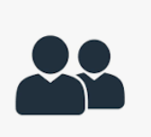 Silhouette of two people side by side, facing forward.
