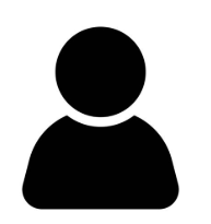 Silhouette of a person, representing a user or profile icon.