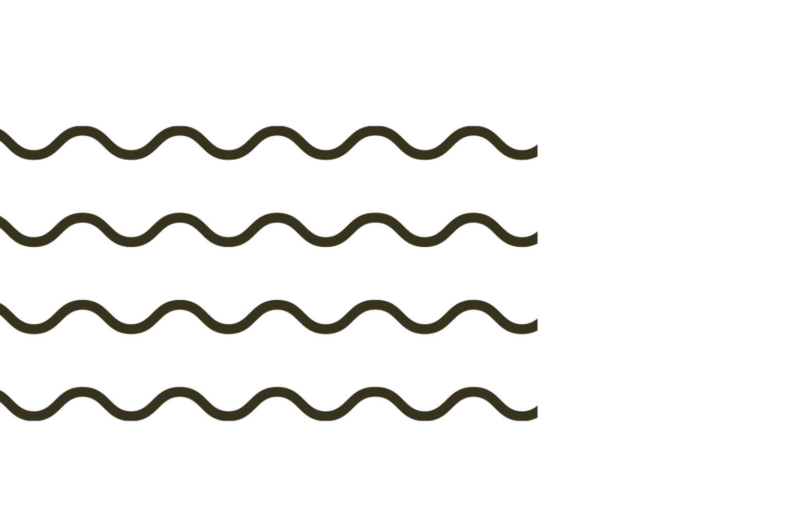 Illustration of black waves on a black background with dark green wireframe lines