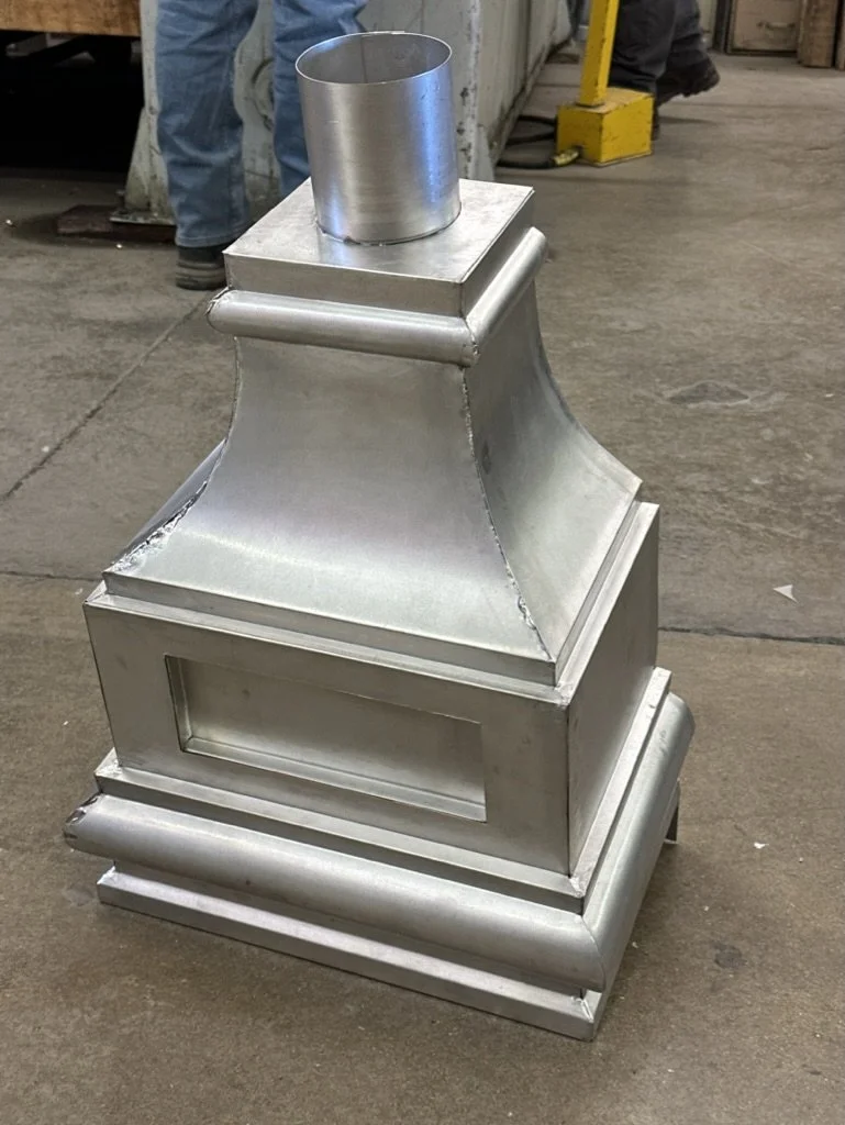 Lead coated copper leader head / scupper box.