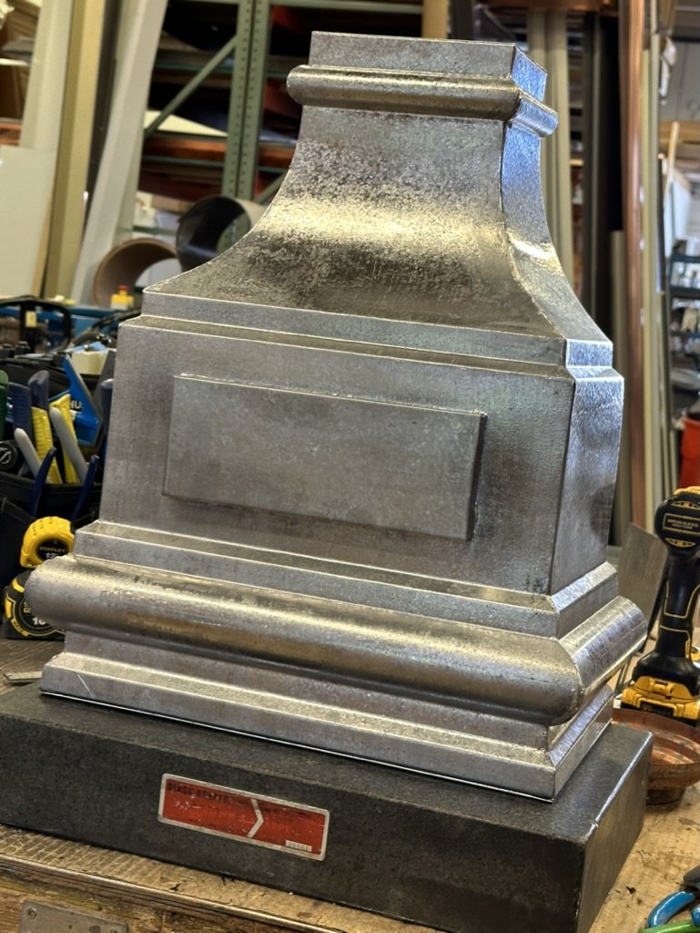 A large lead copper coated scupper / leader box.
