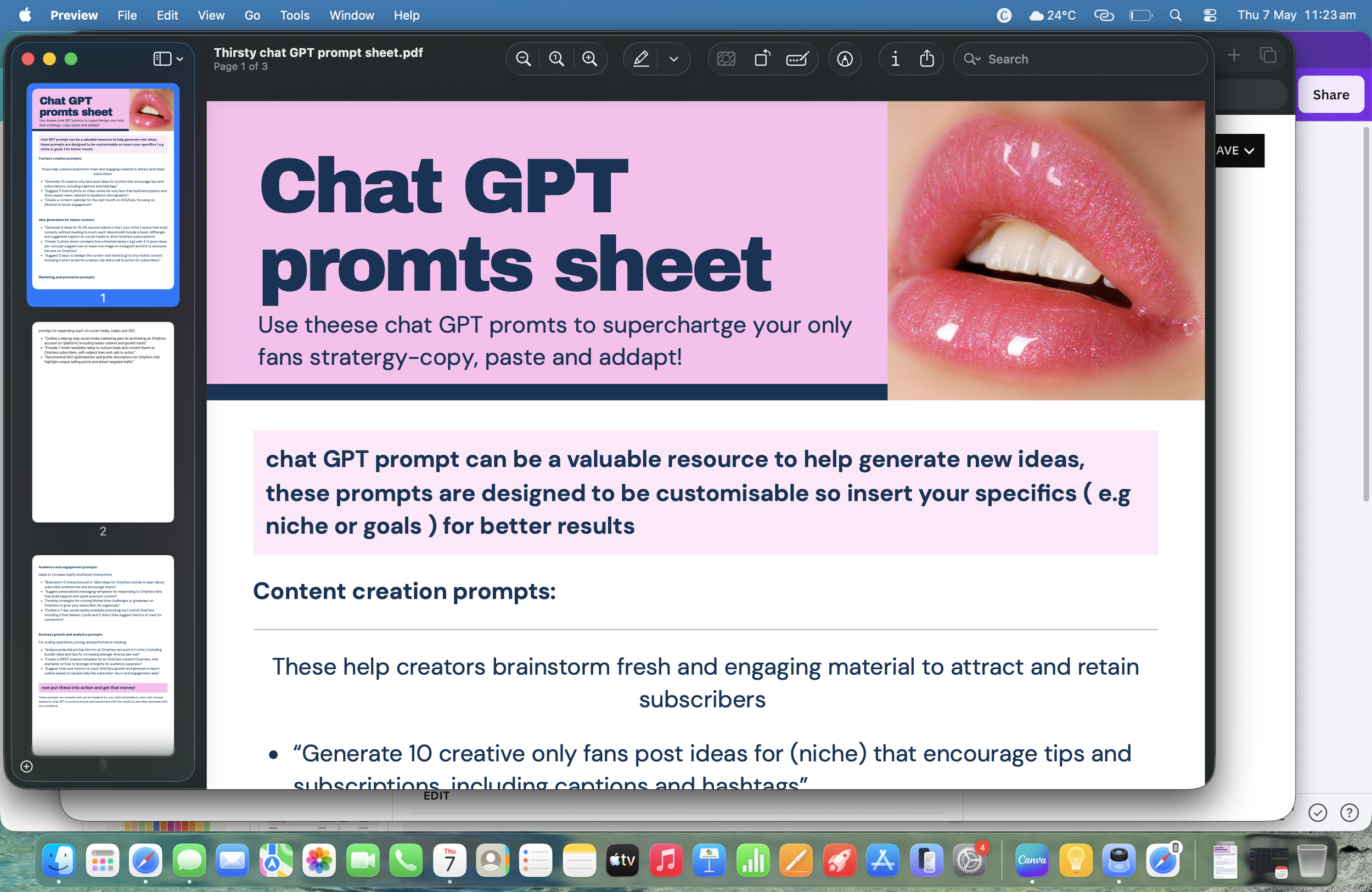 Chat GPT prompt sheet