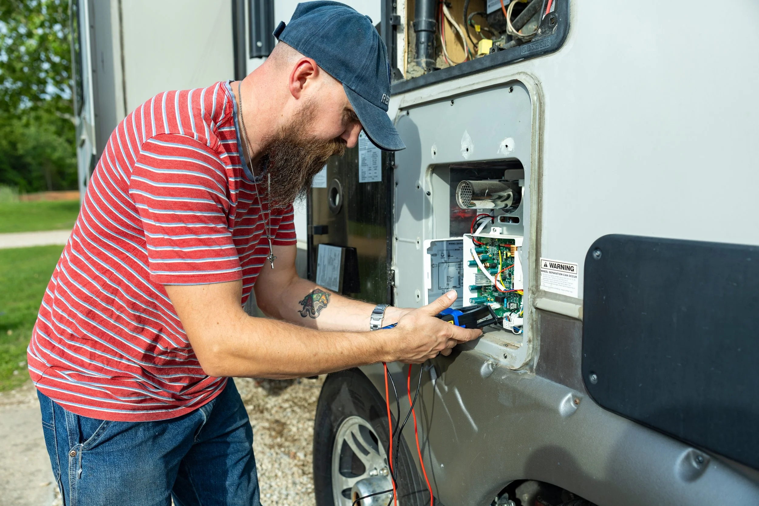 RV water heater diagnosis, repair, replace, installation, upgrade to tankless water heater.