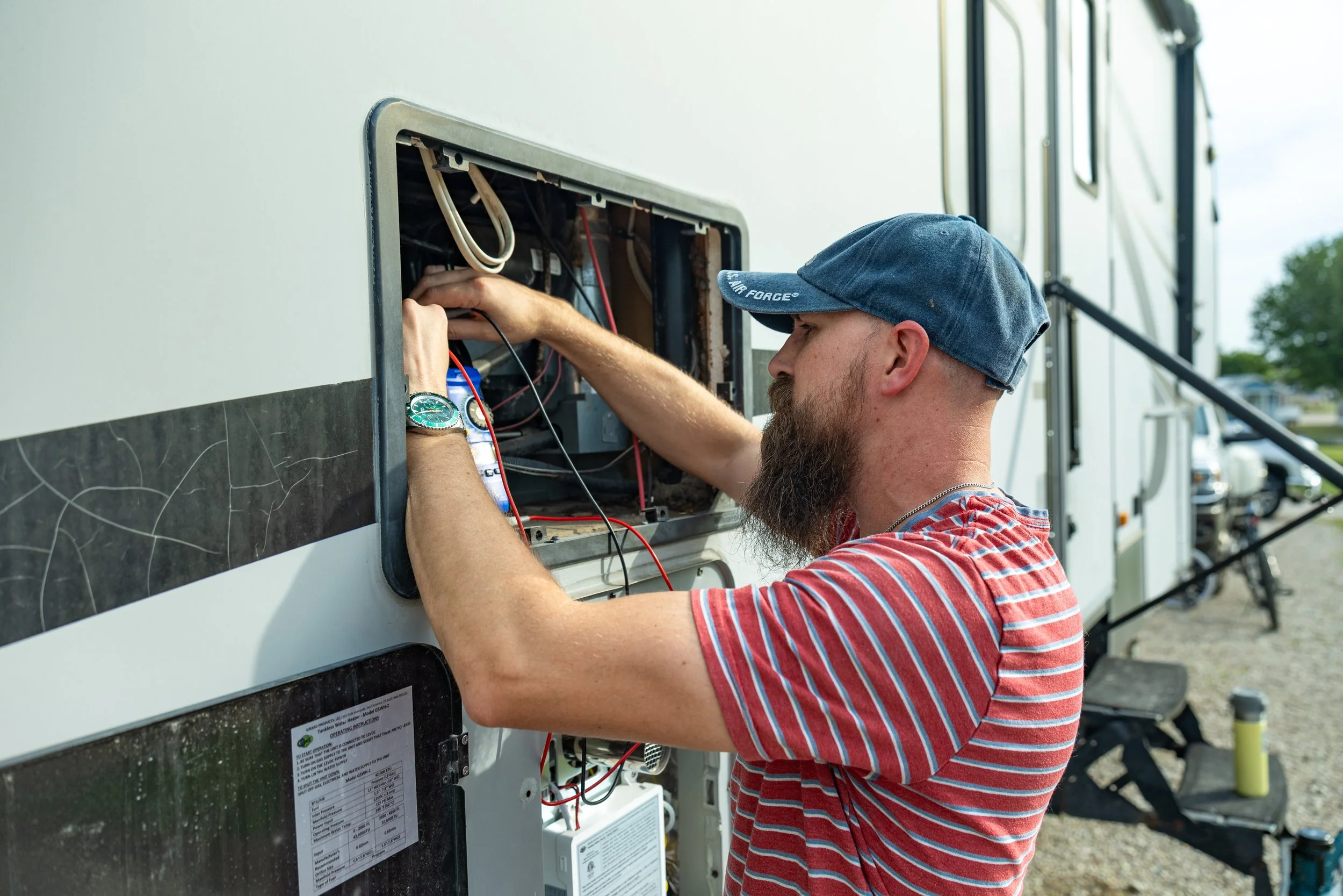 Diagnosing a recreational vehicle's absorption style refrigerator.