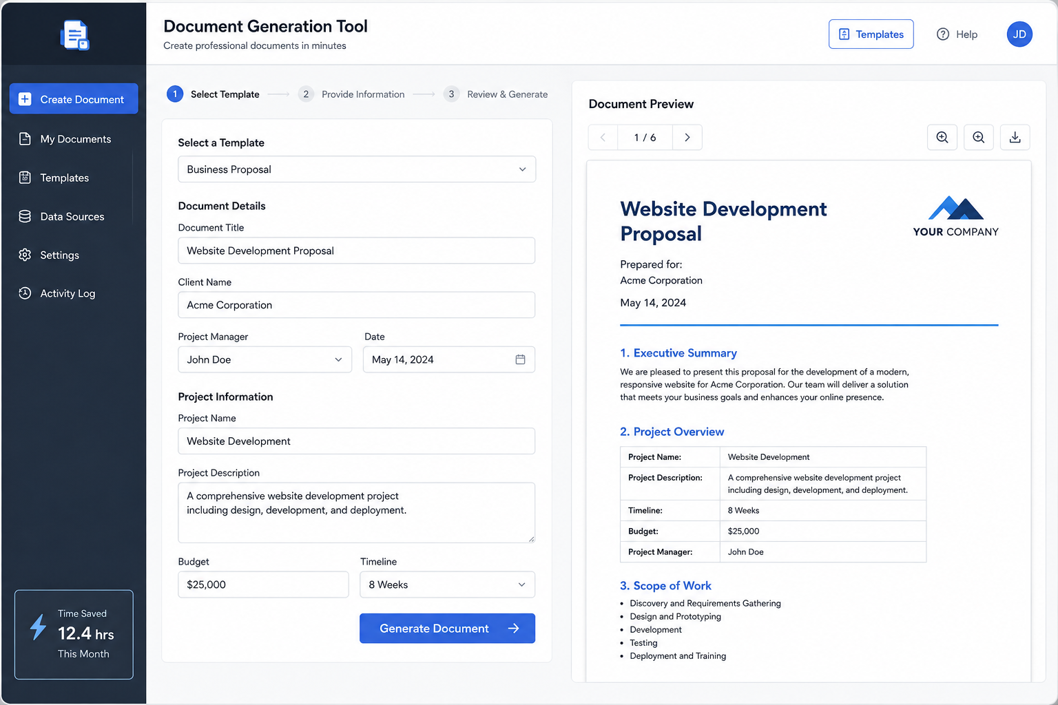 Auto-Document Creation