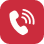 Icon of a white telephone receiver on a red background