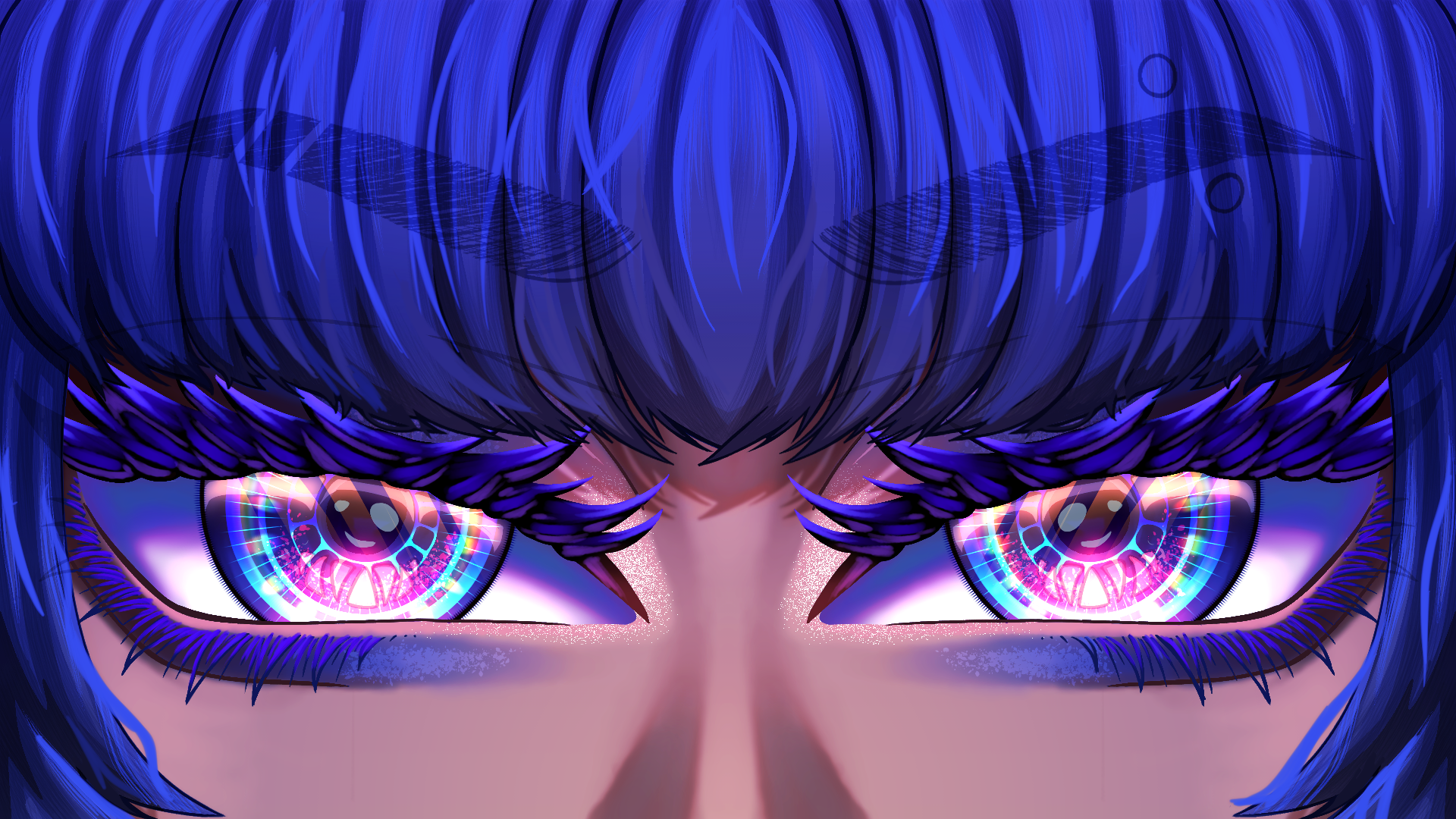 A close up on eyes. Drawn by Dismay_by_Dre.